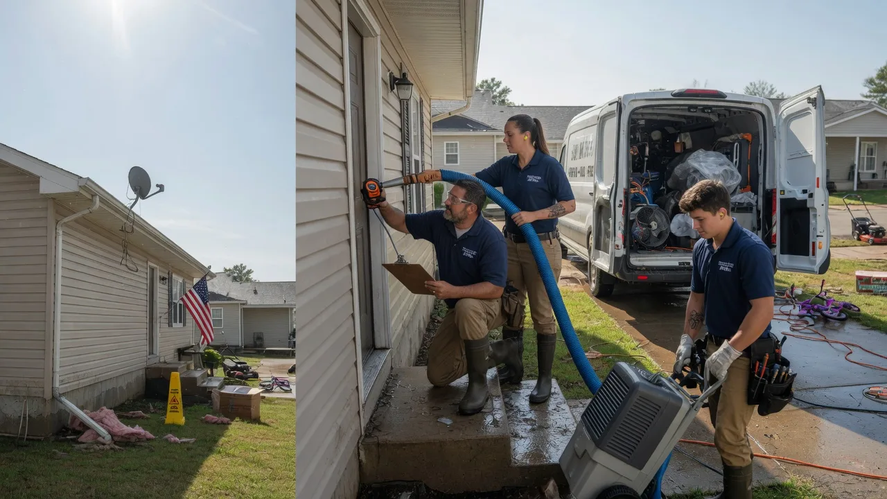 Ceiling Water Damage Restoration in Baxter Springs, KS near me